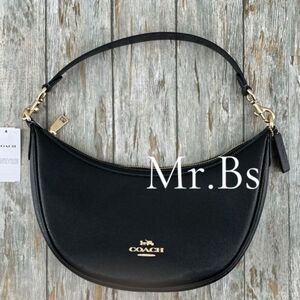 Coach Aria Shoulder Bag in Black Leather Purse